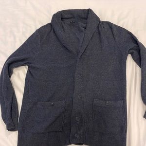 Jcrew shawl blue sweater